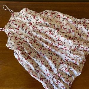 Spaghetti strap floral print sundress